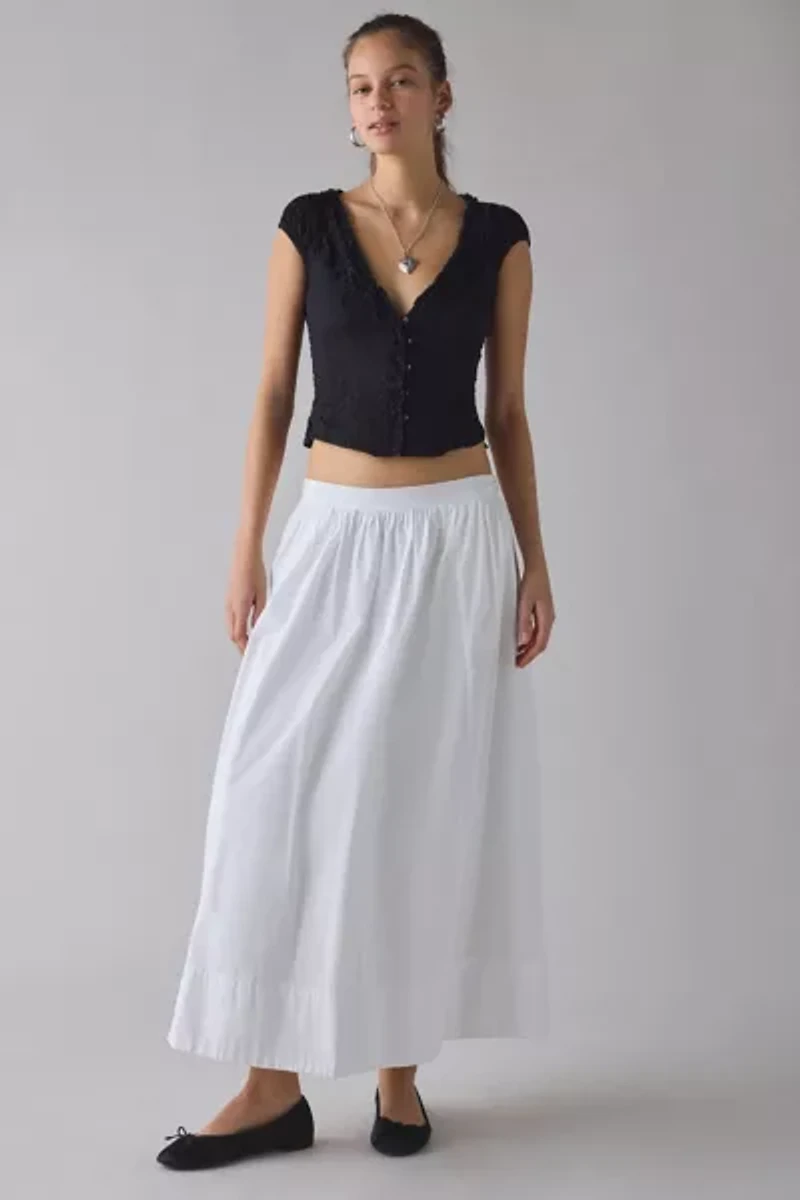 Kimchi Blue Ria Ruffle Cotton Gauze Button-Front Blouse