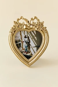 Heart Shaped Bow 4” x 4” Picture Frame