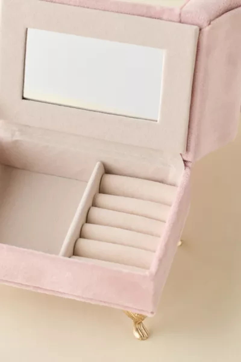 Velvet Arm Chair Jewelry Box