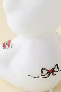 Tatted Teddy Bear Glass Table Lamp
