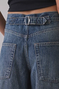 BDG Logan Printed Buckle Baggy Barrel Jeans
