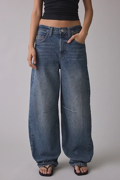 BDG Logan Printed Buckle Baggy Barrel Jeans