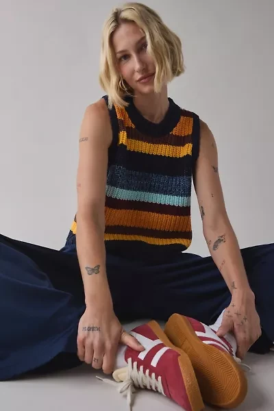THE UPSIDE Nelson Knit Cropped Sweater Vest