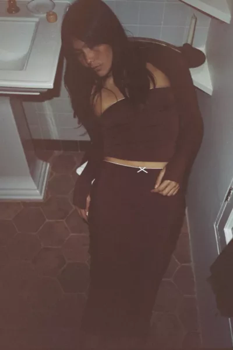 RAT BOI Midi Slip Skirt