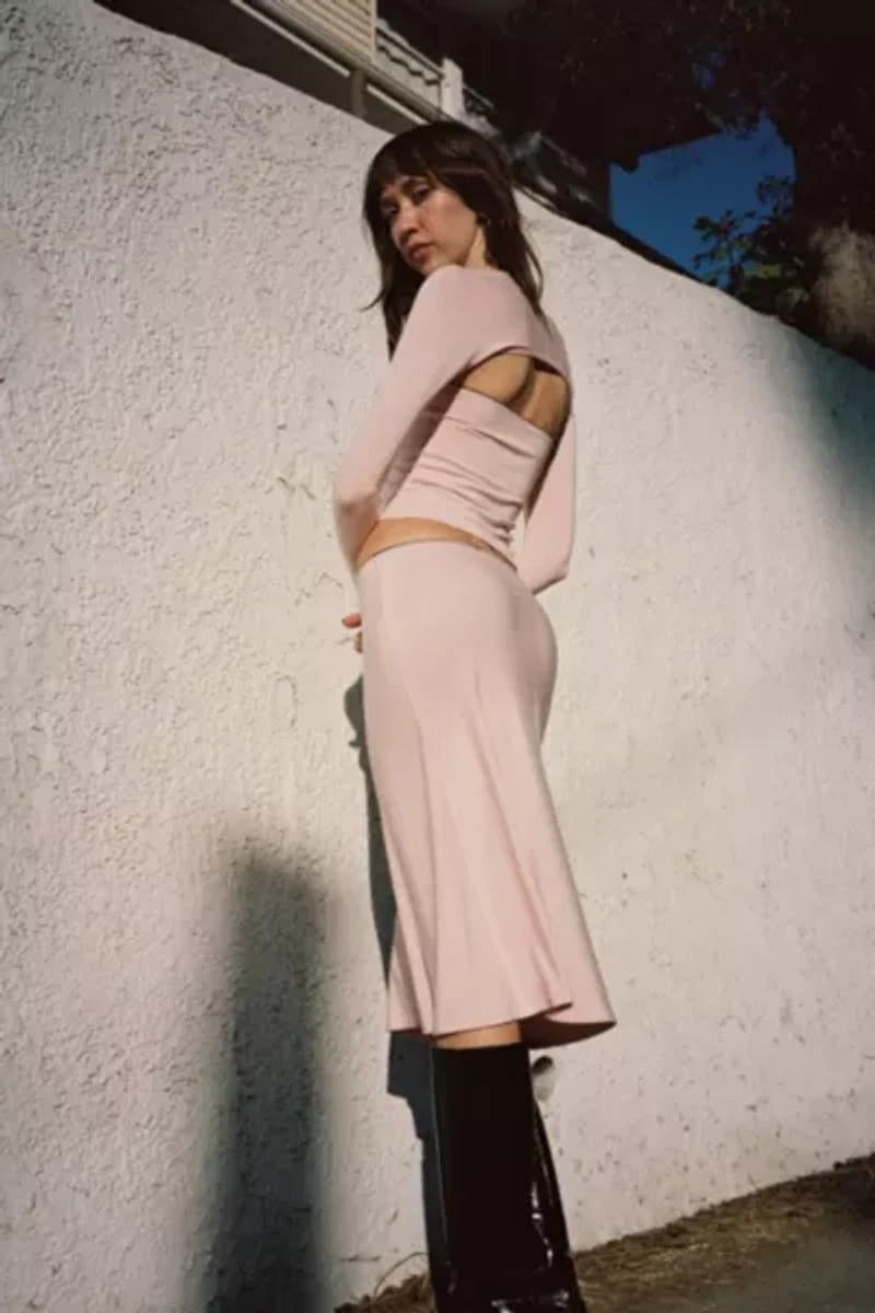 RAT BOI Midi Slip Skirt