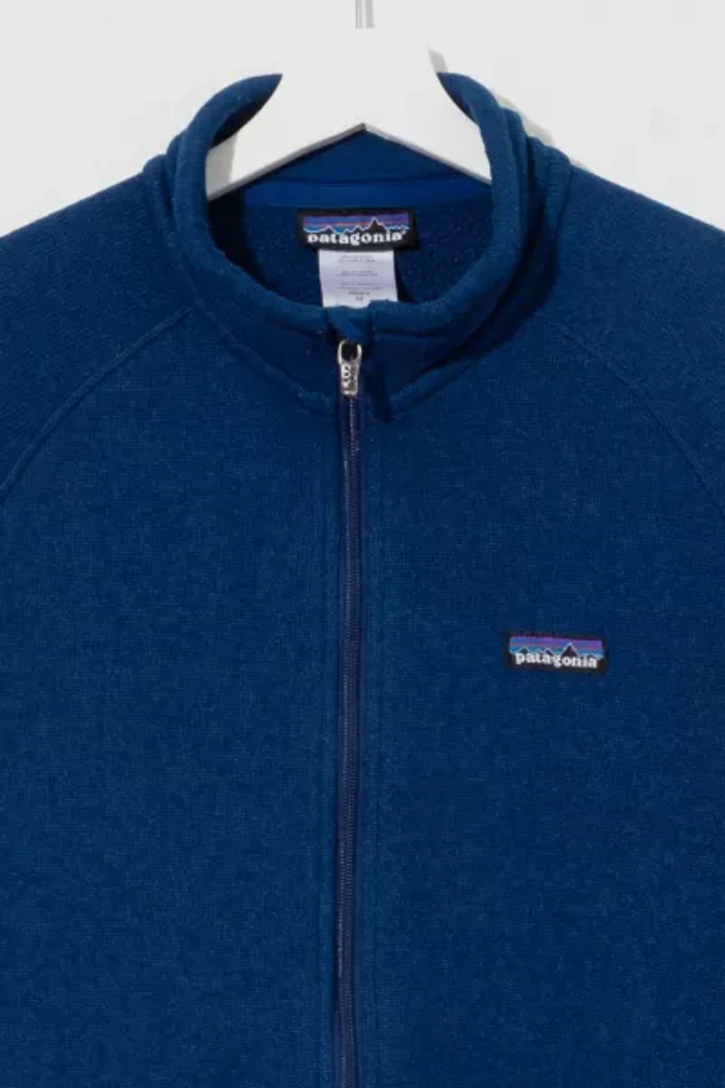 Vintage Y2K Patagonia Navy Blue Woven Fleece Zipper Jacket