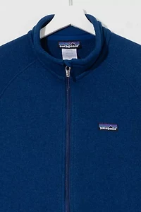 Vintage Y2K Patagonia Navy Blue Woven Fleece Zipper Jacket