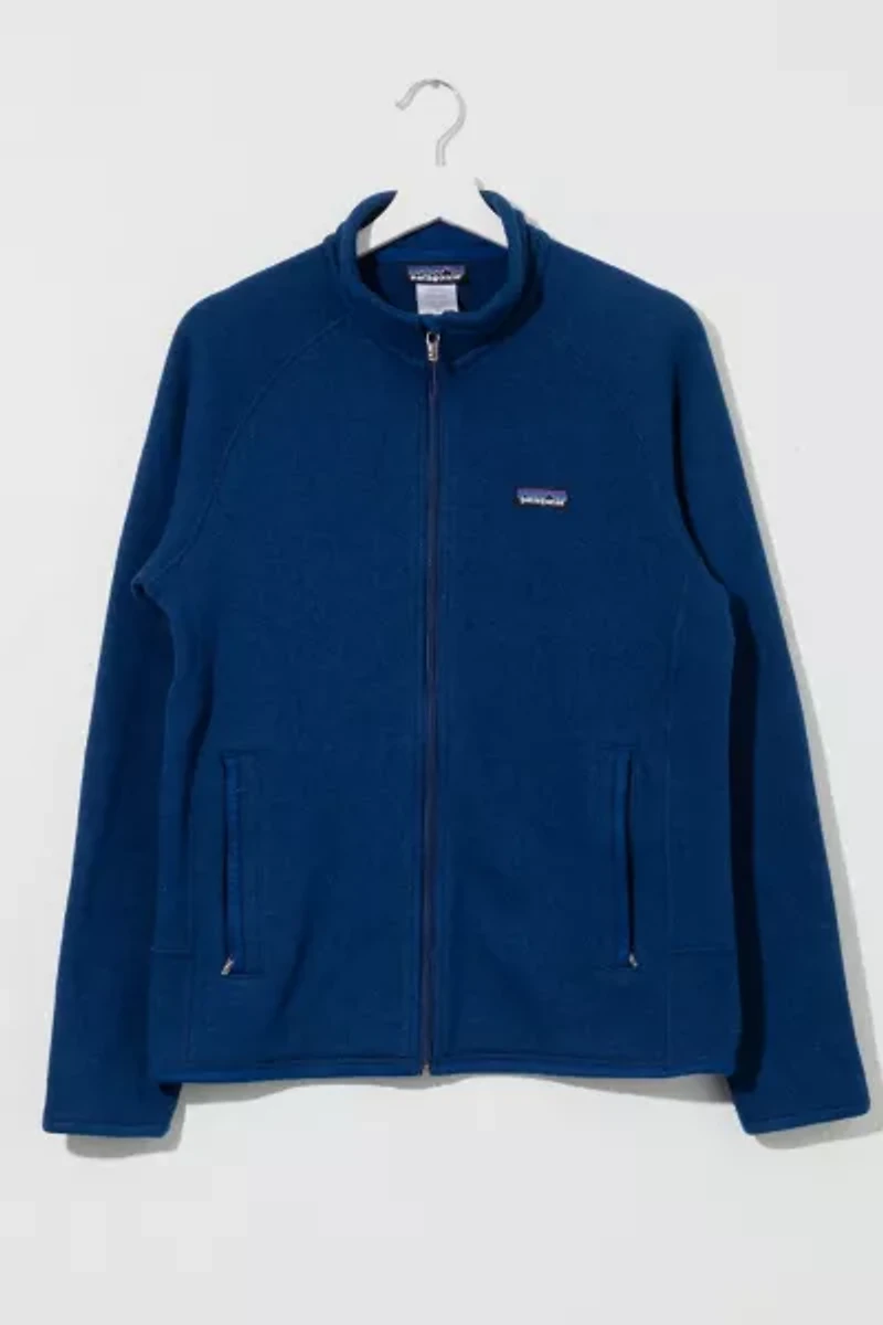 Vintage Y2K Patagonia Navy Blue Woven Fleece Zipper Jacket