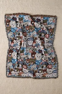 Teddy Bear Tapestry Throw Blanket