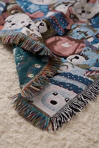 Teddy Bear Tapestry Throw Blanket