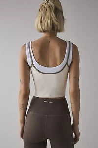 P.E NATION Forward Scoop Neck Layered Tank Top