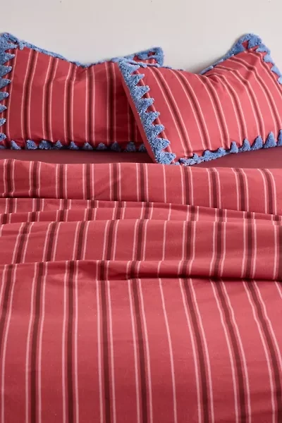 Stella Striped Tufted Edge Duvet Cover