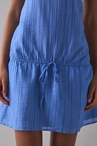 Motel Veloria Chiffon High-Neck Halter Mini Dress