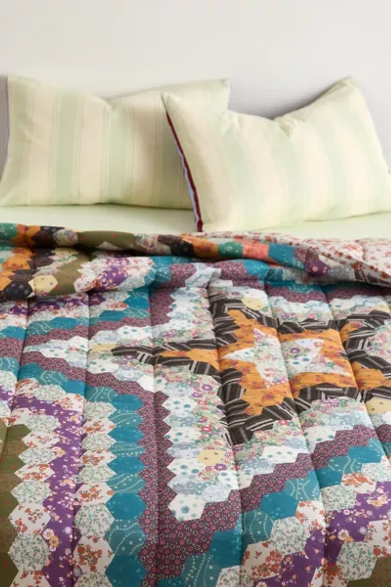 Starry Patched Reversible Quilt