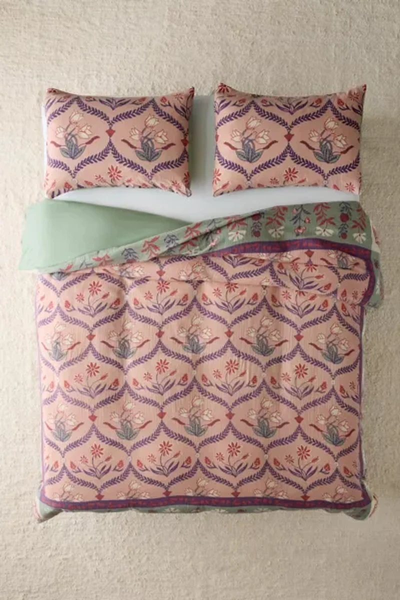 Waverly Floral Boho Gauze Duvet Cover
