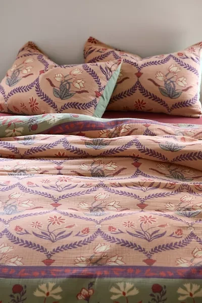 Waverly Floral Boho Gauze Duvet Cover