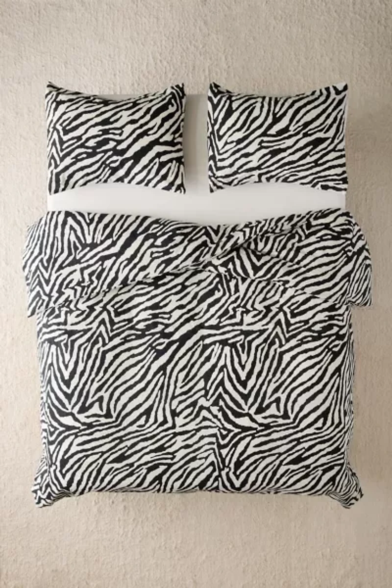 Darcie Zebra Patterned Core Duvet Set
