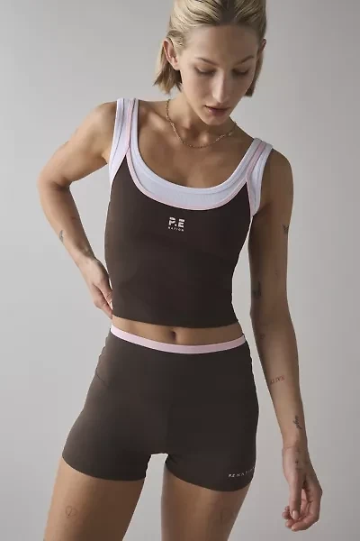 P.E NATION Forward Scoop Neck Layered Tank Top