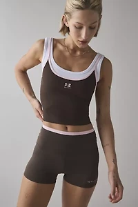 P.E NATION Forward Scoop Neck Layered Tank Top