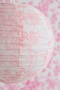 Toile Printed Round Paper Lantern Pendant Shade