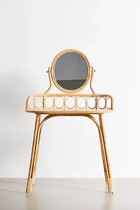 Caroline Rattan Mirror Vanity