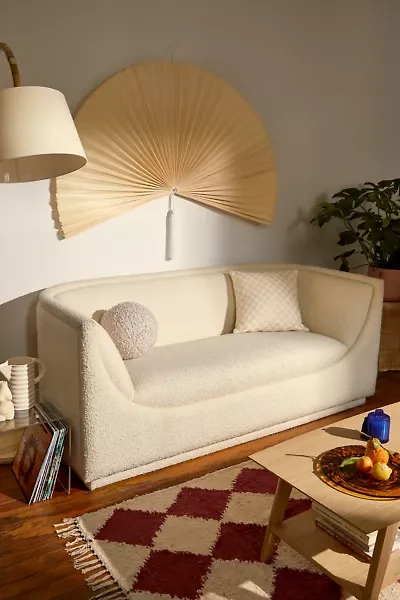Aria Upholstered Curved Sofa