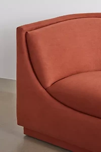 Aria Upholstered Curved Sofa