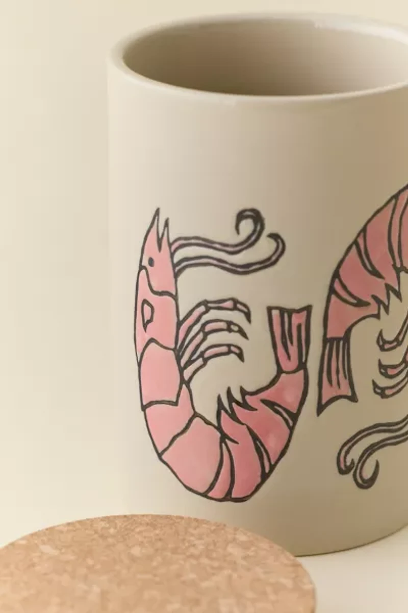Shrimp Icon Ceramic Canister