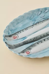 Fish Scalloped Ceramic Serving Platter