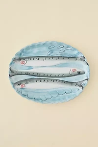Fish Scalloped Ceramic Serving Platter