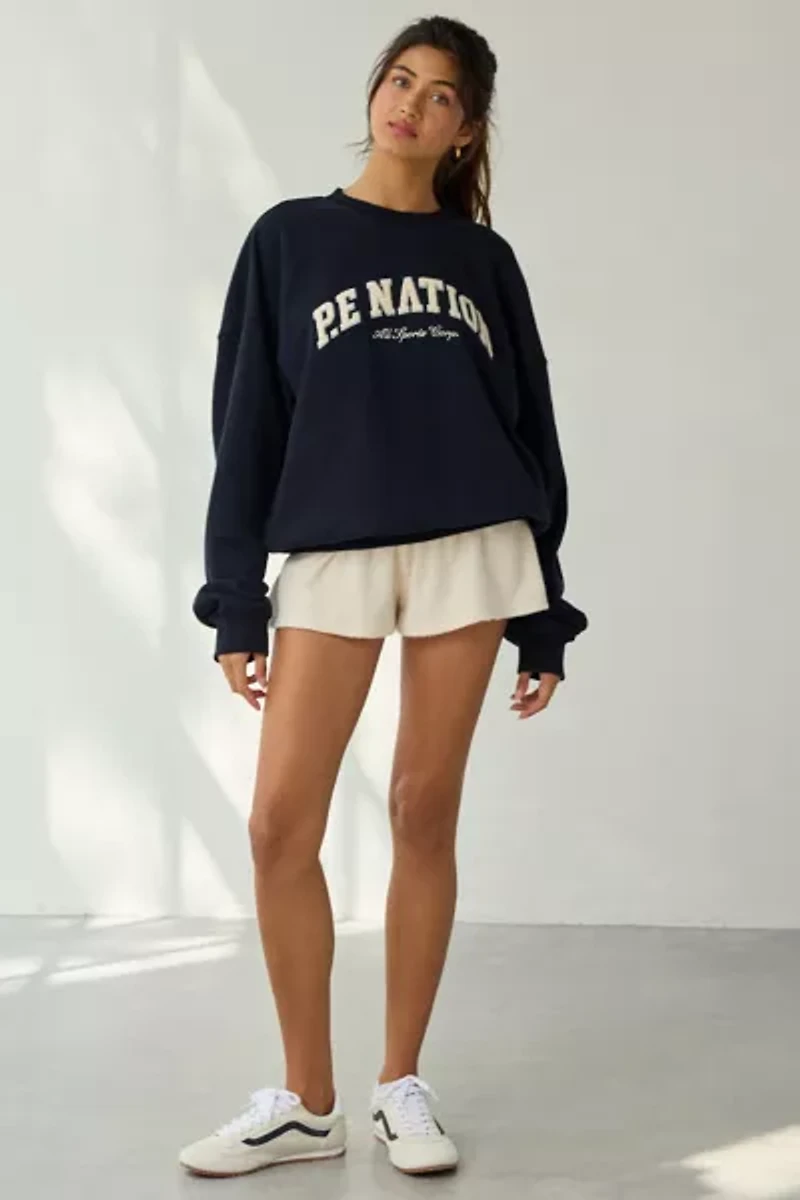 P.E Nation Heritage Boucle Graphic Crew Neck Pullover