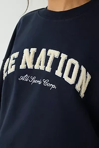 P.E Nation Heritage Boucle Graphic Crew Neck Pullover
