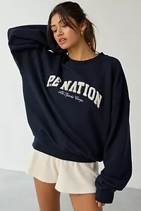 P.E Nation Heritage Boucle Graphic Crew Neck Pullover
