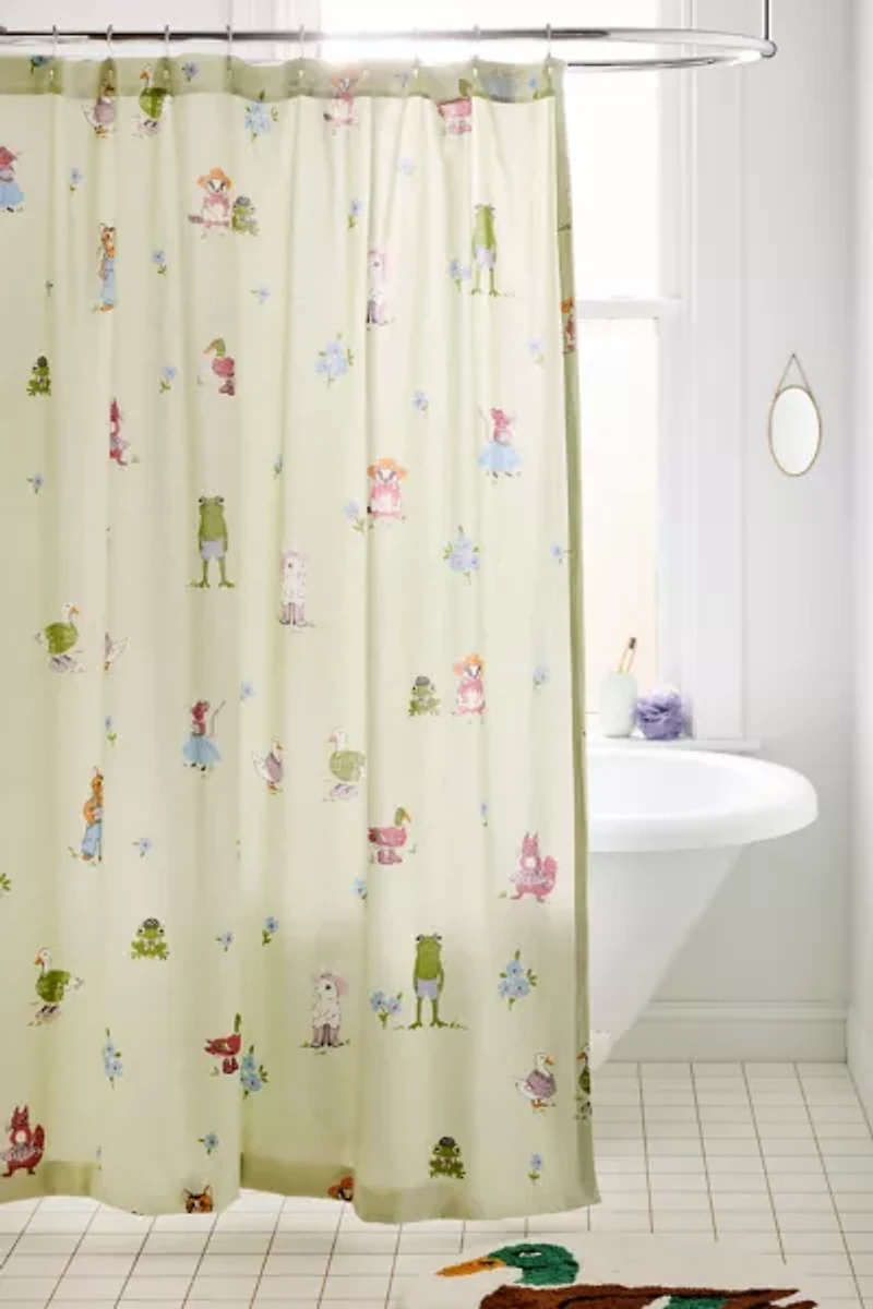 Party Animals Patterned Shower Curtain