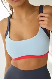 P.E Nation Ice Blue Vivid Square Neck Sports Bra
