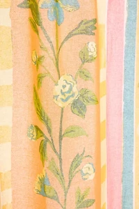 Aria Folk Floral Patterned Shower Curtain