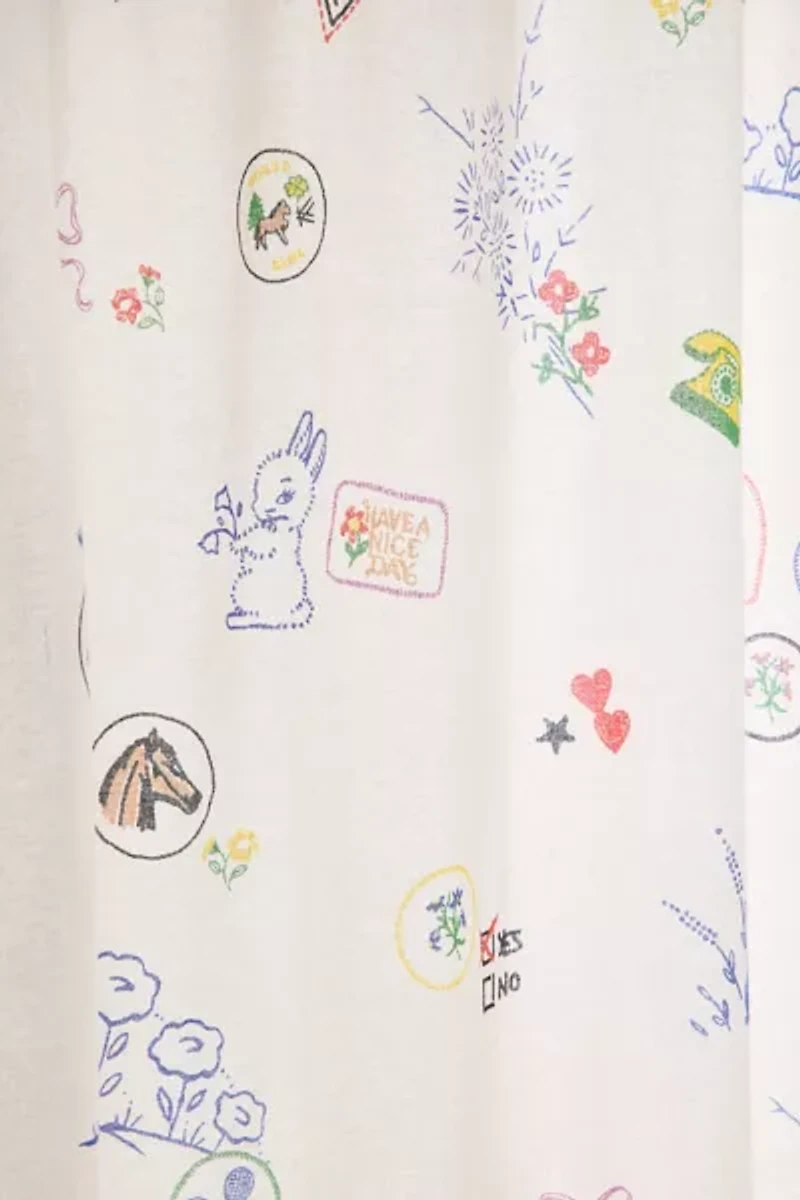 Patches Patterned Shower Curtain