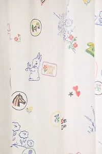 Patches Patterned Shower Curtain