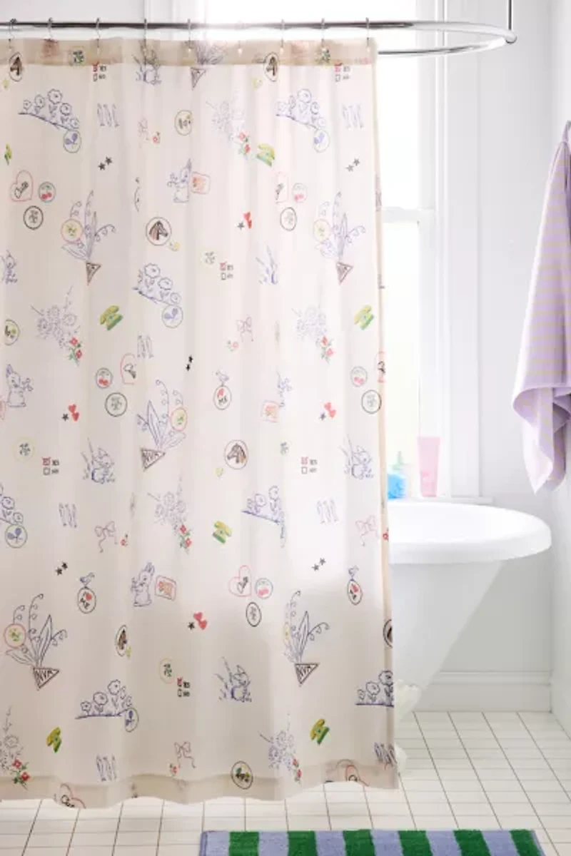 Patches Patterned Shower Curtain