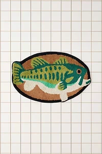 Bass Plaque Oval Tufted Bath Mat