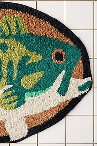 Bass Plaque Oval Tufted Bath Mat