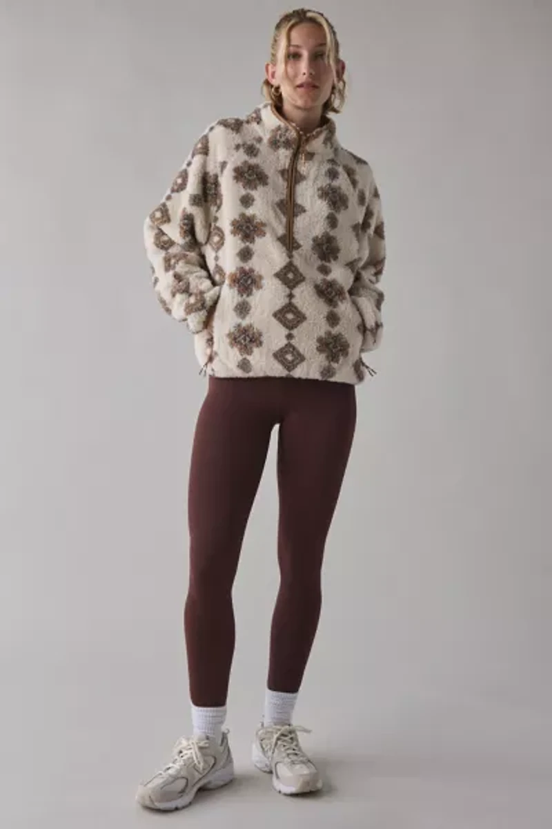 THE UPSIDE Harlow Piled Fleece Quarter Zip Pullover