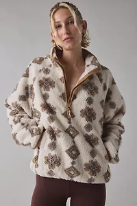 THE UPSIDE Harlow Piled Fleece Quarter Zip Pullover