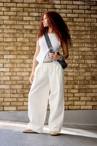 BDG White Bobbi Baggy Cocoon Pant