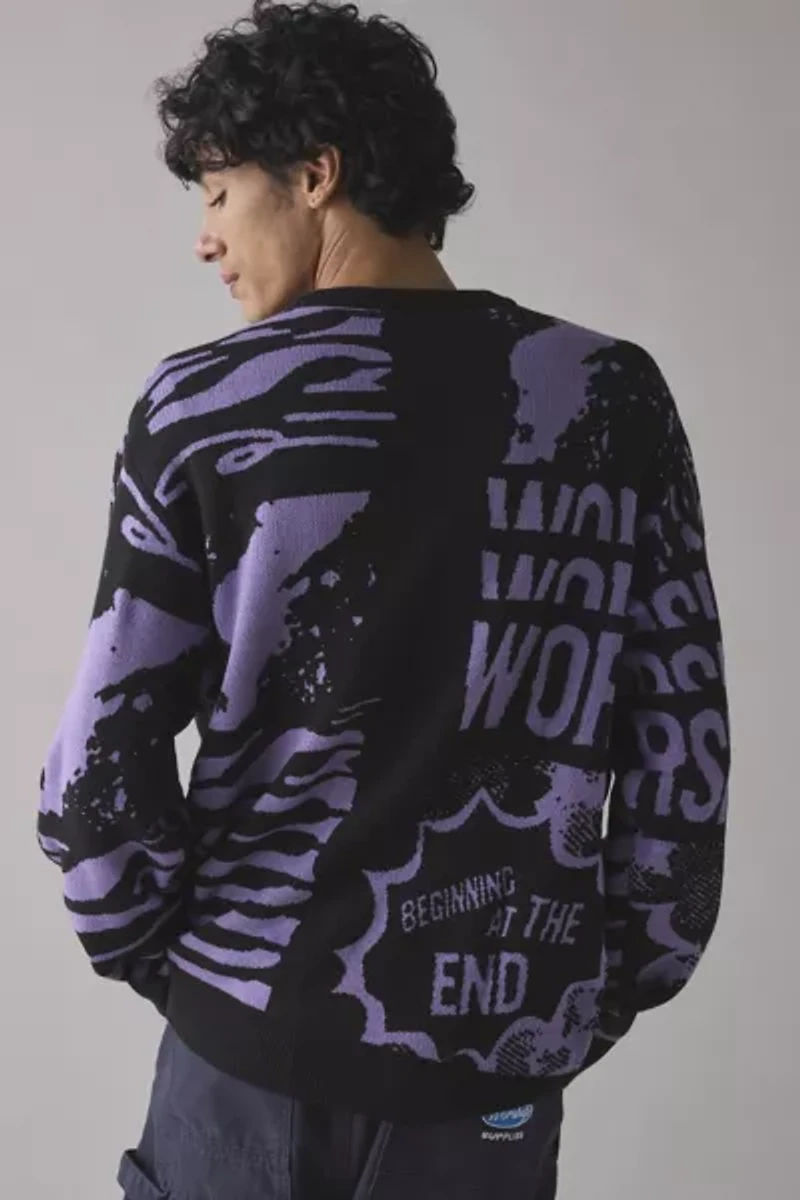 WORSHIP SUPPLIES Chico End Knit Crew Neck Sweater