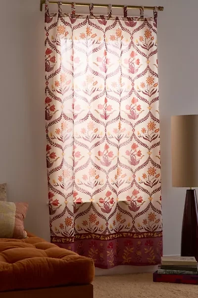 Waverly Floral Patterned Window Panel