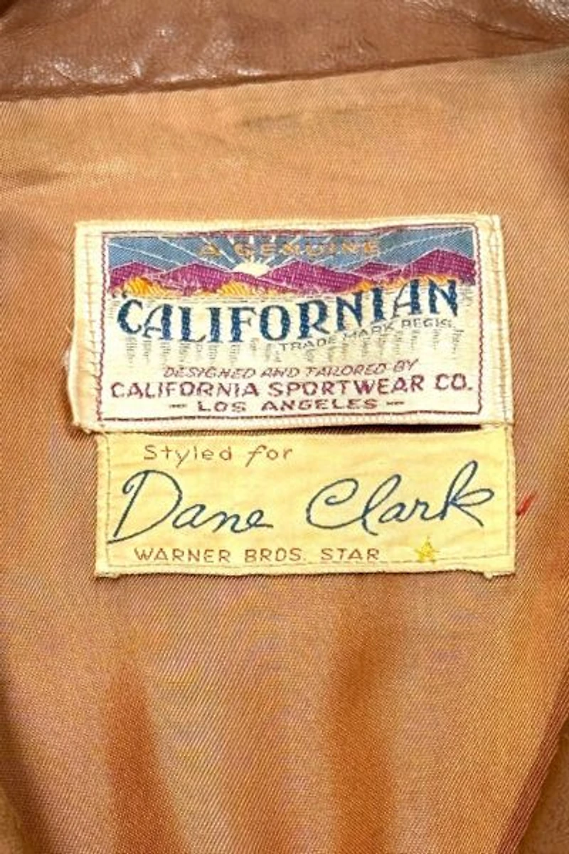 Vintage 1950's Californian Styled For Dane Clark Thrashed Belted Jacket