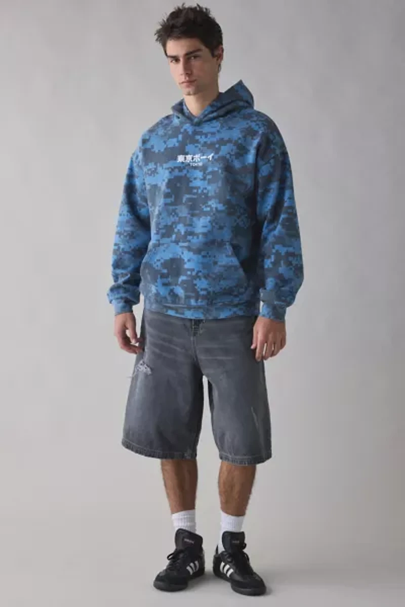 Tokyo Digital Camo Pattern Hoodie Sweatshirt