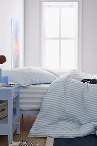 Striped Patterned Cotton Duvet Cover Set