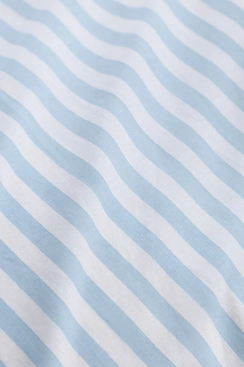 Striped Patterned Cotton Duvet Cover Set